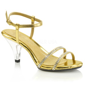 Arany strass kö 8 cm BELLE-316 transzvesztita magassarkű cipő