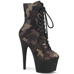 Camoflash vászon 18 cm ADORE-1020CM pleaser bokacsizma platform