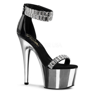 Csillogó Kövekkel 18 cm ADORE-769RS Króm Platform Magassarkú