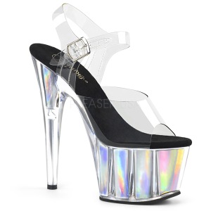 Ezüst 18 cm ADORE-708HGI Hologram platform magassarkú női