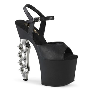 Ezüst 18 cm IRONGRIP-709 sárgaréz csülök platform cipők a magassarkú