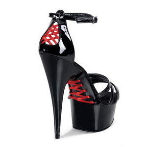 Fekete 15 cm Pleaser DELIGHT-662 Magassarkú Platform