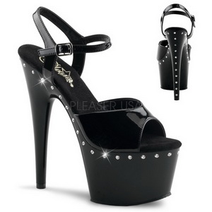 Fekete 18 cm Pleaser ADORE-709LS Magassarkú Platform