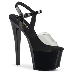 Fekete 18 cm Pleaser SKY-308-1 platform magassarkú cipők
