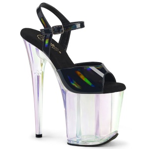 Fekete 20 cm FLAMINGO-809HT Hologram platform magassarkú női