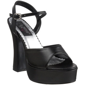 Fekete Matt 13 cm DEMONIA DOLLY-09 Magassarkú Platform