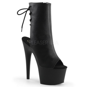 Fekete Platform Bokacsizma női 18 cm Pleaser ADORE-1018