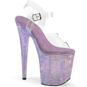 Ibolya 20 cm 808RRS rúdtánc magassarkú cipő strass platform