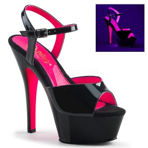 Lakkbőr 15 cm KISS-209TT Szandál Magassarkú Neon Platform