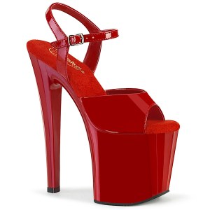 Lakkbőr 19 cm ENCHANT-709 piros pleaser cipők a magassarkú