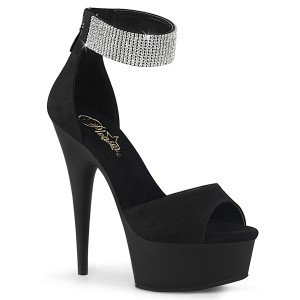 Műbőr 15 cm DELIGHT-625 platform pleaser szandál