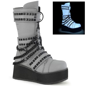 Neon 8,5 cm TRASHVILLE-138 demoniacult csizma - unisex platform csizma