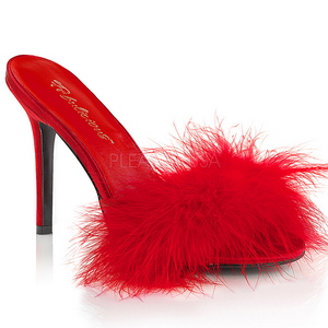 Piros 10 cm CLASSIQUE-01F női papucs Prém