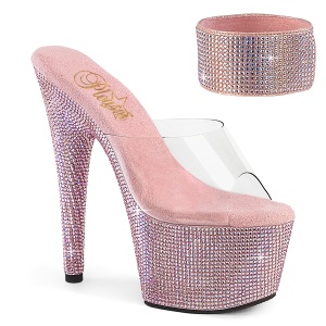 Rozsaszin 18 cm 712RS pleaser magassarkú boka mandzsetta strass platform