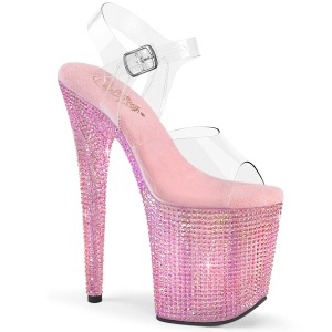 Rozsaszin 20 cm 808RRS rúdtánc magassarkú cipő strass platform