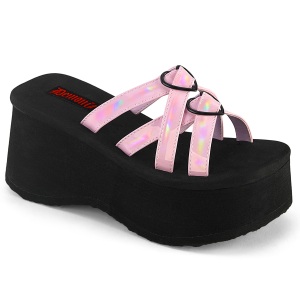 Rozsaszin 9 cm DemoniaCult FUNN-15 emo gothic papucs platform