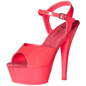 Rozsaszin Neon 15 cm Pleaser KISS-209UV Platform Magassarkú