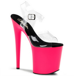 Rozsaszin Neon 20 cm Pleaser FLAMINGO-808UV Magassarkú Platform