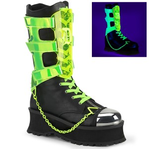 Vegan 7 cm GRAVEDIGGER-255 demoniacult csizma - unisex cyberpunk csizma