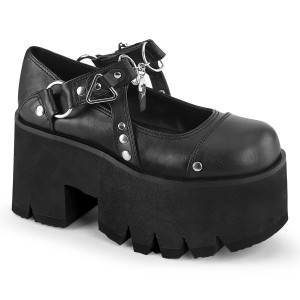 Vegan 9 cm ASHES-33 alternatív cipők platformos fekete