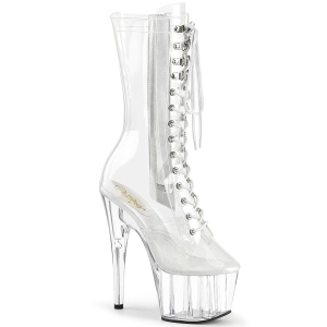 Átlátszó 18 cm ADORE-1050C platform magassarkú csizma