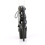 ADORE-1013MST 18 cm pleaser magassarkú bokacsizma fekete