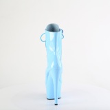 ADORE-1020 18 cm pleaser magassarkú bokacsizma kék