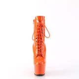 ADORE-1020 18 cm pleaser magassarkú bokacsizma narancssárga