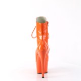 ADORE-1020 18 cm pleaser magassarkú bokacsizma narancssárga