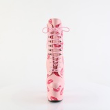 ADORE-1020KISSES 18 cm pleaser magassarkú bokacsizma rózsaszín