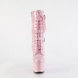 ADORE-1043 - 18 cm platform bokacsizma magassarkú lakkbőr rózsaszín