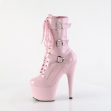 ADORE-1043 - 18 cm platform bokacsizma magassarkú lakkbőr rózsaszín
