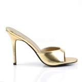 Arany 10 cm CLASSIQUE-01 alacsony sarkú női papucs