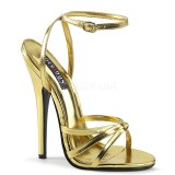Arany 15 cm DOMINA-108 transzvesztita magassarkű cipő