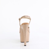 Arany 18 cm ADORE-709GP csillámos platform szandal magassarkú