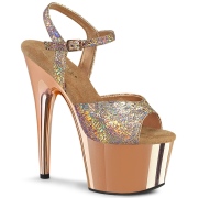 Arany 18 cm ADORE-709HM Glitter platform cipők a magassarkú