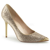 Arany Csillámos 10 cm CLASSIQUE-20 nagy méretek stilettos cipők