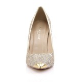 Arany Csillámos 10 cm CLASSIQUE-20 nagy méretek stilettos cipők