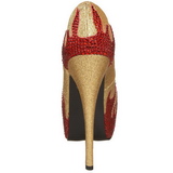 Arany Csillogó Kövekkel 14,5 cm Burlesque TEEZE-27 női cipők magassarkű