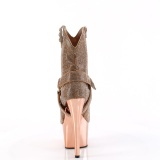 Arany Rózsa strass kö 18 cm ADORE-1029CHRS platformos western cowboy bokacsizma