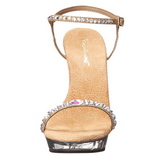Arany Strasszköves 13 cm LIP-131 Platform Szandál Magassarkú