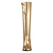 Arany csizmák lakkbőr GOGO-300 női csizma magassarkű a férfi