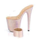 Arany strass 20 cm BEJEWELED-812RS pleaser magassarkú boka mandzsetta