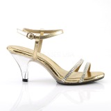 Arany strass kö 8 cm BELLE-316 transzvesztita magassarkú cipő