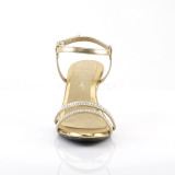 Arany strass kö 8 cm BELLE-316 transzvesztita magassarkű cipő
