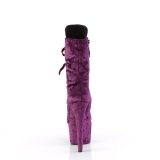 Bársony 18 cm ADORE-1045VEL poledance bokacsizma magassarkú bibor + védő lábujjvédők