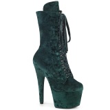 Bársony 18 cm ADORE-1045VEL poledance bokacsizma magassarkű zöld