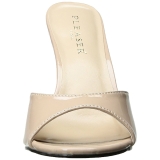 Bézs 10 cm CLASSIQUE-01 alacsony sarkú női papucs