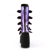 Bíbor Hologram 14 cm SWING-230 cyberpunk csizma platformos