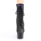 Bíbor glitter 18 cm ADORE-1020OMBG rúdtánc cipő - platform bokacsizma